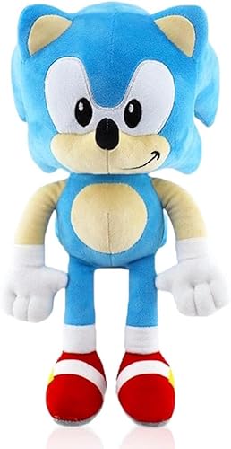 Xingsky Sonic Knuckles Plüschtier, 30cm Sonic Knuckles Kuscheltier, Cartoon Anime Sonic Lichtblau Spielzeug Plüsch für Kinder Erwachsene Weihnachten Geburtstag von Xingsky