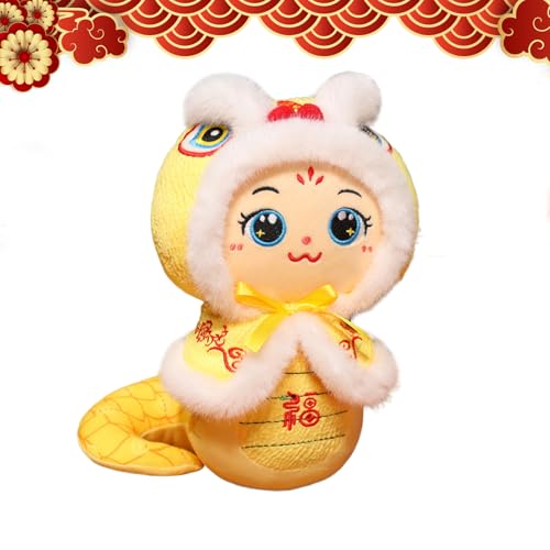 2025 Jahr der Schlangenmaskottchen-Puppe, chinesisch, Neujahr Schlangenplanz, Segen des neuen Jahres, 10,2 Zoll, niedliches Schlangenplüschspielzeug, Heimdekoration, Kissenspielzeug aus 2025 Jahr der Schlangenmaskottchen-Puppe, chinesisch, Neujahr Schlangenplanz, Segen des neuen Jahres, 10,2 Zoll, niedliches Schlangenplüschspielzeug, Heimdekoration, Kissenspielzeug aus von Xinhuju