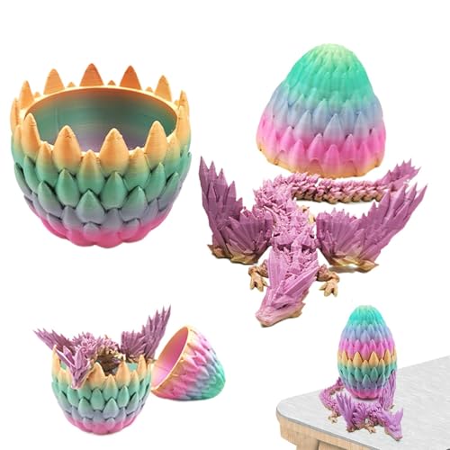 -Drachenei, gedrucktes Drachenei – voll beweglicher Drache im Ei | Sammelfiguren für und Kinder, Schreibtischspielzeug, Heimdekoration -Drachenei, gedrucktes Drachenei – voll beweglicher Drache im Ei | Sammelfiguren für und Kinder, Schreibtischspielzeug, Heimdekoration von Xinhuju