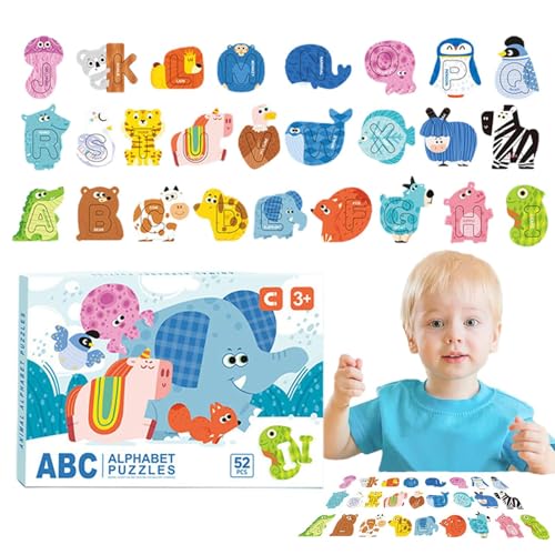 Alphabet-Puzzle für Alphabettiere, 52-fach/Set magnetische Puzzles der kognitiven Tiere | Aktivitätsspielzeug mit Feinmotor, Lernspiele für , Mädchen im Alter Alphabet-Puzzle für Alphabettiere, 52-fach/Set magnetische Puzzles der kognitiven Tiere | Aktivitätsspielzeug mit Feinmotor, Lernspiele für , Mädchen im Alter von Xinhuju