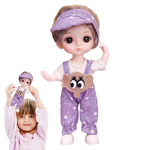 Anime Cute Doll - 16 cm Prinzessin Doll Spielzeug mit 13 beweglichen Gelenken und Outfits | Poable Girl Puppe mit Make -up -Accessoires, Schuhen und Kleid, lustiges Sammlergeschenk für Kinder Mädchen von Xinhuju