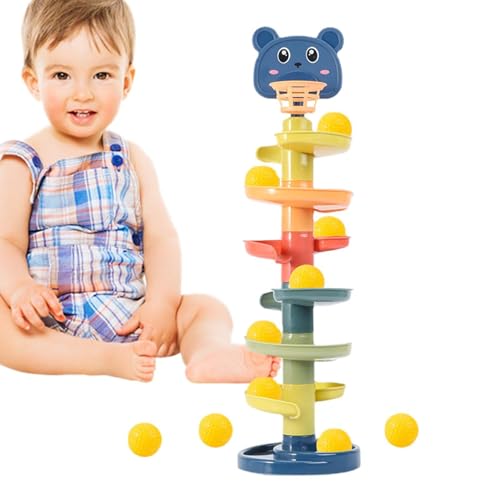 Ball Drop Tower | Spiral Tower Ball DRO JP and Roll Activity Toy – Set mit Ballsteigung, Drop and Go, Lernspielzeug für die frühkindliche Entwicklung von Xinhuju