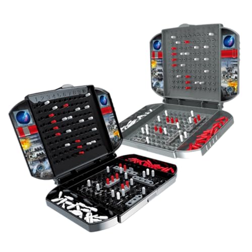 Battle Ship Board - Klassisches Seekampfspiel | Die Zwei -Spieler -Strategie für Kinder Seven Plus, Leichtgewicht mit integriertem Aufbewahrung, fördert taktische Fähigkeiten und aufregende Wettbewerb Battle Ship Board - Klassisches Seekampfspiel | Die Zwei -Spieler -Strategie für Kinder Seven Plus, Leichtgewicht mit integriertem Aufbewahrung, fördert taktische Fähigkeiten und aufregende Wettbewerb von Xinhuju