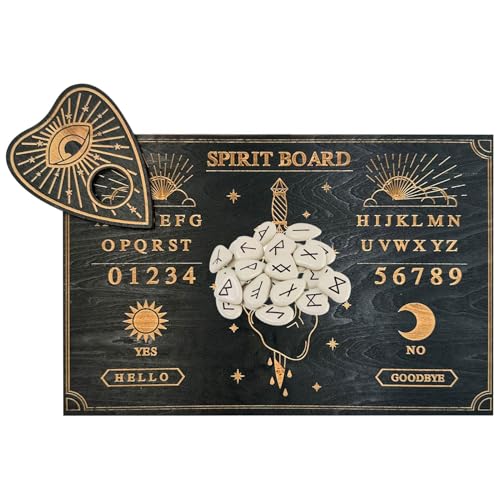 Board Spirit Board aus Holz | Zauberbotschaft Entscheidung mit Brett | Spirit Board Buchstabennummer für paranormale Kommunikation, Geschenk für Jungen, Mädchen, Freunde, Coll von Xinhuju