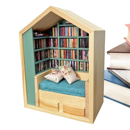 Booknook Kits - Book Nook Kit, Wooden Puzzle House, Booknook Miniature Kit | Handmade Tiny World in Wood, Creative Craft, Tiny Bookstore, Wooden Decoration for Livingroom Bedroom Booknook Kits - Book Nook Kit, Wooden Puzzle House, Booknook Miniature Kit | Handmade Tiny World in Wood, Creative Craft, Tiny Bookstore, Wooden Decoration for Livingroom Bedroom von Xinhuju