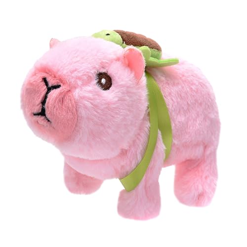 Capybara Plush Tiny - Entzückende Bewegung gefüllte Figur, weiches Wandermodell | Elektro -Tiermodellgeschenk, Plüsch für Schlafzimmersofa Nachttisch -Spielzimmer -Dekorationszwecke Verwendungszwecke von Xinhuju