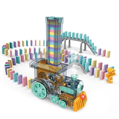 Domino Train Toy für Kinder | STEM -Domino -Stapelspielset mit Licht und Sound | Electric Automatic Domino Laying Train für Mädchen 3+ | Lernspielzeug für Erziehung für Kleinkinder und Kinder i Domino Train Toy für Kinder | STEM -Domino -Stapelspielset mit Licht und Sound | Electric Automatic Domino Laying Train für Mädchen 3+ | Lernspielzeug für Erziehung für Kleinkinder und Kinder i von Xinhuju