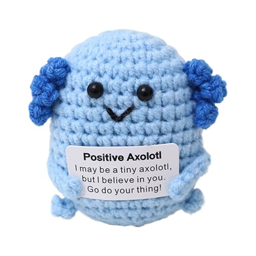 Häkeln Axolotl gefülltes Spielzeug - handgefertigtes Stricken Plüsch Animal Doll | Weiches niedliche Axolotl -Ornament für, Mädchen, lustiges Häkelgeschenk für Kinder, Zimmerdekor, Sammlerschre von Xinhuju