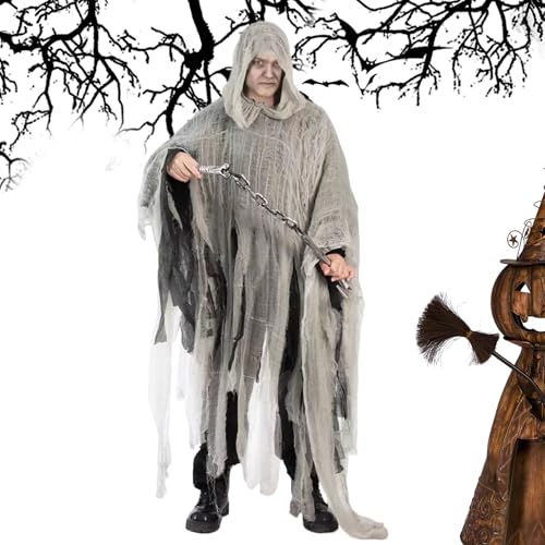 Halloween Cosplay Cape - Haunted House Kapuzenumhang, Mittelalterliche Renaissance -Kostüm, Maskerade Und Party -Outfit, Drama -Bühnenperformance, Gotisches Umhang Accessoire | Gruselig Für Maskerade, Halloween Cosplay Cape - Haunted House Kapuzenumhang, Mittelalterliche Renaissance -Kostüm, Maskerade Und Party -Outfit, Drama -Bühnenperformance, Gotisches Umhang Accessoire | Gruselig Für Maskerade, von Xinhuju