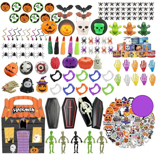 Halloween Fidget Toys Pack - Bulk 200pcs Sensorische Spielzeugset für Trick- oder Behandlungsbeutel | Pop -Zappeln für Kinder Halloween Partybevorzugungen, Klassenzimmer Handzettel, Stressabbaugegenst Halloween Fidget Toys Pack - Bulk 200pcs Sensorische Spielzeugset für Trick- oder Behandlungsbeutel | Pop -Zappeln für Kinder Halloween Partybevorzugungen, Klassenzimmer Handzettel, Stressabbaugegenst von Xinhuju