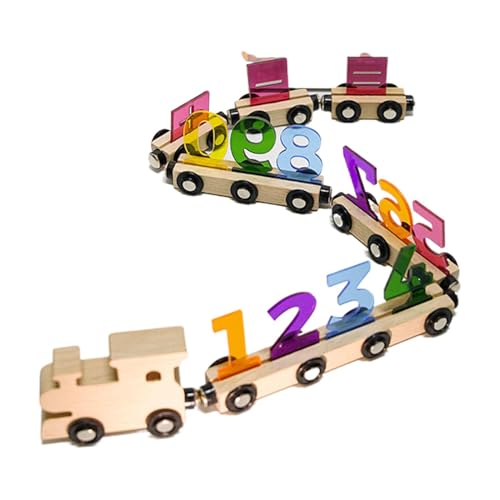 Holzspielzeugeisenbahnen für Kinder – Entwicklung der Feinmotorik, digitales Magneteisenbahn-Set zum Zahlenlernen | Interaktive, sichere und lehrreiche magnetische Spielzeugeisenbahnen für frühes Lern Holzspielzeugeisenbahnen für Kinder – Entwicklung der Feinmotorik, digitales Magneteisenbahn-Set zum Zahlenlernen | Interaktive, sichere und lehrreiche magnetische Spielzeugeisenbahnen für frühes Lern von Xinhuju