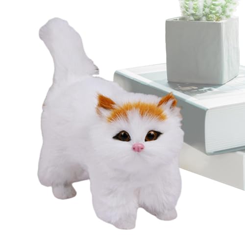 Katzenfiguren - Plüschtiere für Katzen, handgefertigte Kätzchenstatue Deko | Cartoon Kätzchen Figur, Plüsch Katze Skulptur, Desktop Ornament für l Katzenfiguren - Plüschtiere für Katzen, handgefertigte Kätzchenstatue Deko | Cartoon Kätzchen Figur, Plüsch Katze Skulptur, Desktop Ornament für l von Xinhuju