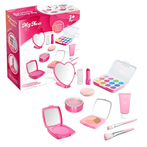 Mädchen Make -up -Set, Kinder Make -up Toy Kit - Mädchen Make -up -Spielzeug Pre -Hi Make -up Spielzeugset - gefälschte Make -up Mädchen Rollenspiel Spielzeug für Familie, Freunde, Kinder, Mäd von Xinhuju