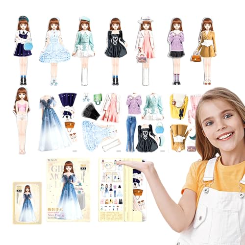 Magnetische Kleiderpuppen - Vorschullernpapierpuppenspielzeug für Mädchen, Kleinkinder | Kreatives vorgetäuschtes Spielenmagnetspiel, Bildungsspielzeug für Kinder, Teenager, Kinderentwicklungs Magnetische Kleiderpuppen - Vorschullernpapierpuppenspielzeug für Mädchen, Kleinkinder | Kreatives vorgetäuschtes Spielenmagnetspiel, Bildungsspielzeug für Kinder, Teenager, Kinderentwicklungs von Xinhuju