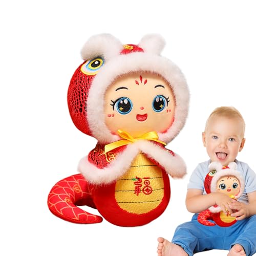 Mit chinesischem Neujahrs-Schlangen-Plüschtier | Chinesisches Neujahrs-Schlangen-Plance – 25,9 cm, süßes Schlangenspielzeug, Heimdekoration, Segen aus Plüsch für Mit chinesischem Neujahrs-Schlangen-Plüschtier | Chinesisches Neujahrs-Schlangen-Plance – 25,9 cm, süßes Schlangenspielzeug, Heimdekoration, Segen aus Plüsch für von Xinhuju