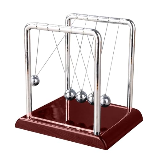 Newton's Cradle Balance Balls - Newton's Cradle Balance Balls Big Beads, Classic Newton Swing Ball mit 5 Bällen | Wissenschaftliches und physisches Gadget, Schreibtischdekoration, Spielzeug von Xinhuju