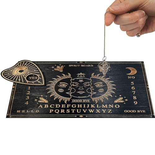 Ouija Spirit Board aus Holz | Message Decision Maker with Planchette | Letter Number Spirit Board for Paranormal Communication, Gift for Boys, Girls, Friends, Collectors, Spiritual Decor Ouija Spirit Board aus Holz | Message Decision Maker with Planchette | Letter Number Spirit Board for Paranormal Communication, Gift for Boys, Girls, Friends, Collectors, Spiritual Decor von Xinhuju