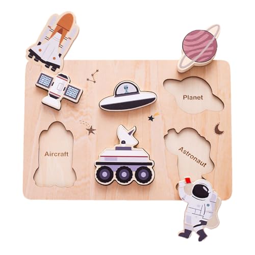 Passende Formpuzzlespiele, Match Puzzle Game - Hölzern interaktiver Bildung lustiges Lernspielzeug - Brain Teaser Puzzle -Spiel, Reise Matching Board für Zuhause, Kinder, Junge von Xinhuju