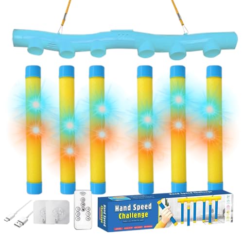 Reaktionsspiel, Drop -Stick -Spiel | Stick Drop Game | Herausforderung der Handgeschwindigkeit, Bildungsaktivität für Erwachsene für Kinder, reflektierter Trainer, Fernbedienung, 3 einstellbare Geschw Reaktionsspiel, Drop -Stick -Spiel | Stick Drop Game | Herausforderung der Handgeschwindigkeit, Bildungsaktivität für Erwachsene für Kinder, reflektierter Trainer, Fernbedienung, 3 einstellbare Geschw von Xinhuju