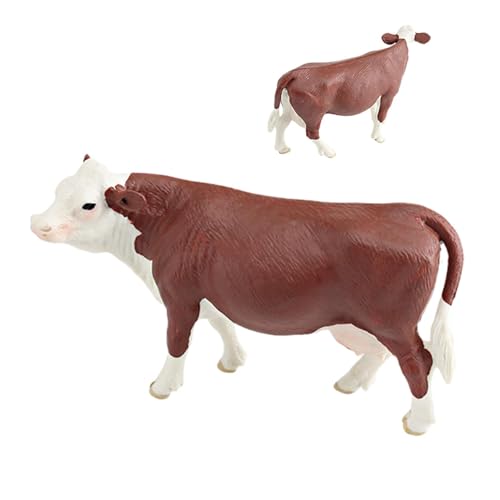 Realistische landwirtschaftliche | Realistische Rinderfigur für Garten-Miniaturen – Realistisches Tier-Modell, Partygeschenktüten, Geburtstagsgeschenke von Xinhuju