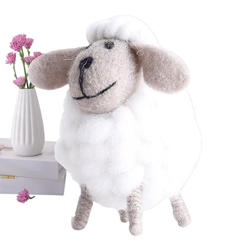 Sheep aus Wollfilz - Handgefertigte weiche Wollfigur, entzückendes flauschiges Lammornament | Luxuriöse Filzskulptur für die Dekoration 'Urlaubsbaum, Mini Faszin- Sheep aus Wollfilz - Handgefertigte weiche Wollfigur, entzückendes flauschiges Lammornament | Luxuriöse Filzskulptur für die Dekoration 'Urlaubsbaum, Mini Faszin- von Xinhuju
