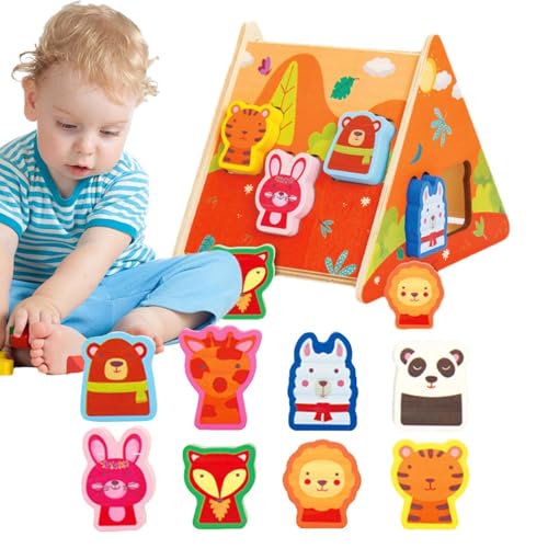 Sortierer in Obstform – kognitives Lernspielzeug aus Holz, farbenfrohes Sortierpuzzle mit Tier- und Obstformen, frühes Lernen für Kleinkinder, Aktivität passt von Xinhuju