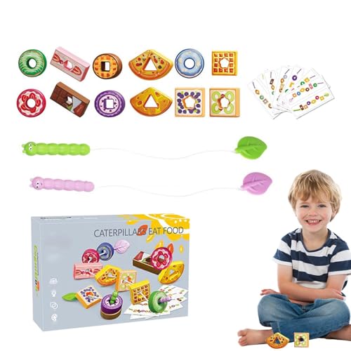 Spielzeug-Schnürperlen für das Vorschulalter – Fine Motor Skills Development, Farm und Fruit Perk Game | Lernunterricht für Kleinkinder für 3 bis 5 Jahre, von Xinhuju