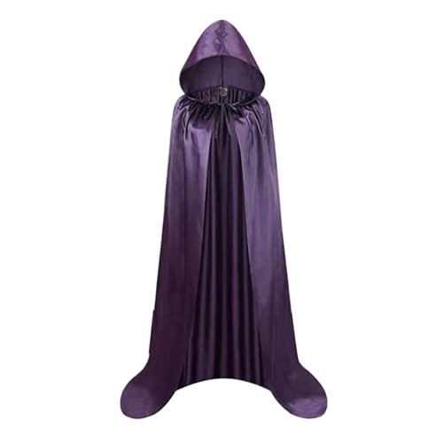 Umhang mit Kapuze für Herren, langer Umhang 150 cm, Hexenkostüm mit Kapuze für Halloween – langes Kostüm Cosplay Frauen Männer Rollenspiel Mittelalterliche Märkte Theaterveranstaltungen Partys von Xinhuju