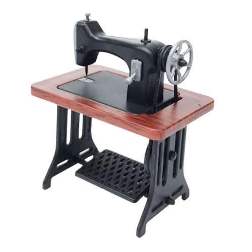 Vistapu Hlint Miniatur-Nähmaschine, Retro-Statue, Miniatur-Nähmaschine, Miniatur-Statue, Landschaftsdekoration, Puppe, Möbel für Zuhause von Xinhuju