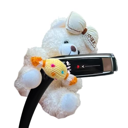 Wischergriff-Ornament – Wischer-Schaltgriff, Plüschbär-Puppe, weich und hautfreundlich, Auto-Innenausstattung, Bärenpuppe, Dekoration für Wohnmobil, LKW, Limousine, Kleinwagen, SUVs, einheitliche von Xinhuju