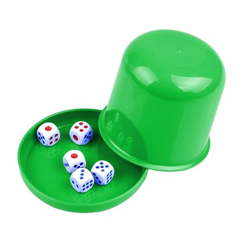 Xinhuju Adult Dice Cup Set, Die Stacking Cup -Set, die H -Stacking Cup -Set -Würfelspiel für Bars - Familienwürfel -Set, Der Shaker Cup mit 5 Würfel, die Shaker für Bar Party, Familienwürfelspiel von Xinhuju