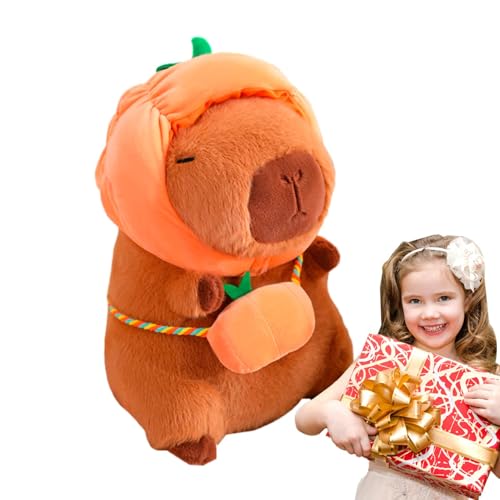 Xinhuju Capybara Plüschtier Capybara, aus weichem Capybara-Plüschtier mit pflanzlichem Thema | Capybara-Plüschtiere 28 cm mit und Tasche, niedliche Heimdekoration für Wohnzimmer, Schlafzimmer von Xinhuju