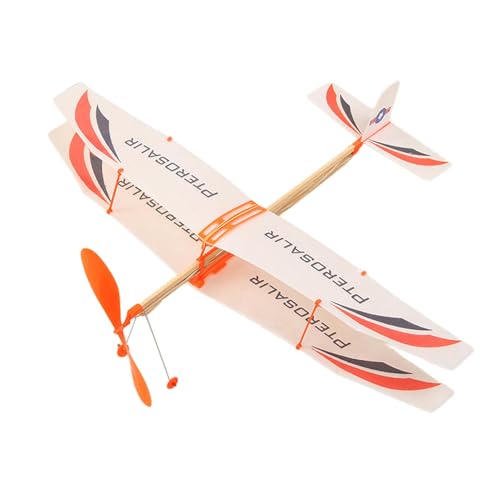 Xinhuju Flugzeugmodell für, Flugzeug-Set mit Gummiband - Flugzeugmodell F-T Lenkrad mit Gummizug, niedliches buntes Doppeldecker-Modell, Y Lernspielzeug für und Mädchen von Xinhuju