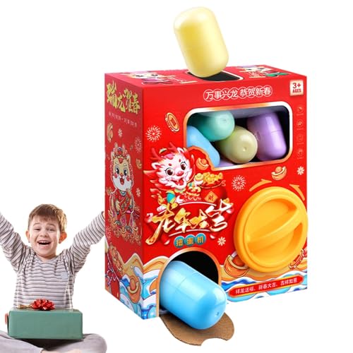 Xinhuju Gashapon Machine Toy, Jahr des Drachenei -Twisting -Maschine, Plaw Machine Toy, Claw Arcade -Spielspielzeug, Neujahrsautomaten, kreatives Spielzeugverkaufsgerät für Neujahr von Xinhuju