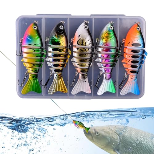 Xinhuju Gegliederter Swimbait - Roboter-Angelköder Für Süßwasser | 10cm Mehrfach-Gelenk Köder Realistisch Für Süß- & Salzwasser Forellen Angeln In Seen Flüssen Strömen von Xinhuju