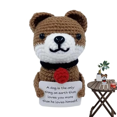Xinhuju Gehäkeltes Positives Tier – Lustige Positive Bärenpuppe, Schreibtisch-Ornamente, Emotionales Handgefertigtes Häkelpuppenspielzeug Mit Karte, Heimdekoration Für Schlafzimmer, Auto Xinhuju Gehäkeltes Positives Tier – Lustige Positive Bärenpuppe, Schreibtisch-Ornamente, Emotionales Handgefertigtes Häkelpuppenspielzeug Mit Karte, Heimdekoration Für Schlafzimmer, Auto von Xinhuju