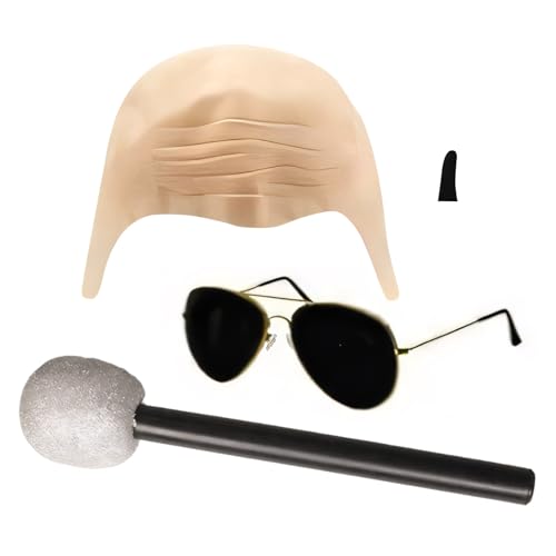 Xinhuju Glatzkappe Für Damen,Kostümzubehör Set - Spielzeug Verkleidungskopfhörer für Partys Auftritte Theater Herren Bühne Halloween Abschlussfeier Xinhuju Glatzkappe Für Damen,Kostümzubehör Set - Spielzeug Verkleidungskopfhörer für Partys Auftritte Theater Herren Bühne Halloween Abschlussfeier von Xinhuju