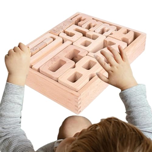 Xinhuju Holznummer Bausteine Zifferblattbausteine Mathematik Bildung Bausteine Holznummer für alle kleinen Holzbausteine Set Math Earn Holzbausteine für die von Xinhuju