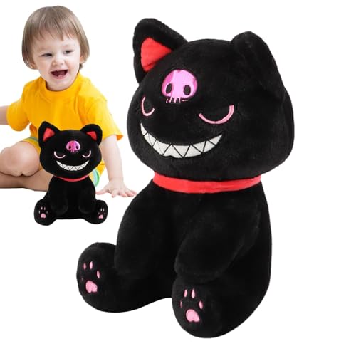 Xinhuju Katzenplüschspielzeug, Katzengefüllte Spielzeug - Nettes Piratenkatze Spielzeug,Schlafender Begleiter, weiche gotische Tierpuppe für Schlafzimmer, Zuhause, Sofa, Auto, Bett von Xinhuju