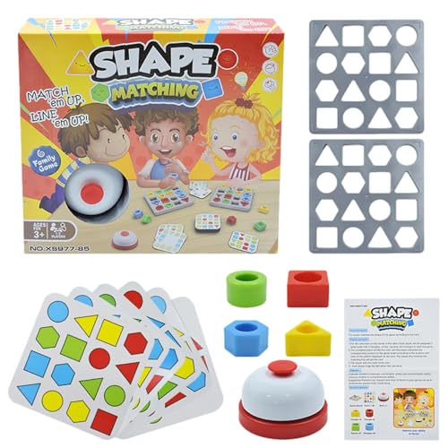 Xinhuju Kinderrätsel Geometrische Form - schnelles Matching -Brettspiel mit Formblöcken | Stapel -Sorting -Puzzlespielzeug für Kleinkinder, lehrreiches -Farbspiel für frühes Lernen, Feinmotorik -Fä von Xinhuju