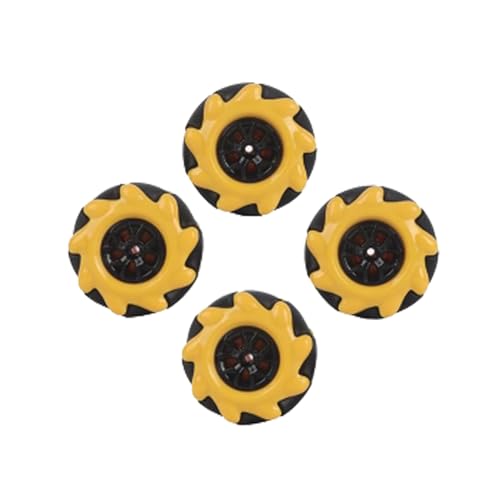 Xinhuju Mecanum Wheel Robot ACT Teile – Mecanum Robot Drive Wheel | links und rechts 48 mm, 2 Paar Ersatzteile für Fahrgestell, Radzubehör von Xinhuju