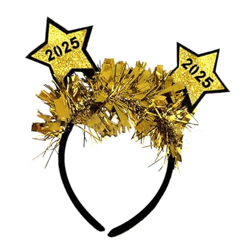 Xinhuju Neujahr Glitzer Stern Pailletten Stirnband - Golden Silber Glitzer Kopfbedeckung Festival Kostüm Requisiten | Stirnband für Fotografie Karneval Xinhuju Neujahr Glitzer Stern Pailletten Stirnband - Golden Silber Glitzer Kopfbedeckung Festival Kostüm Requisiten | Stirnband für Fotografie Karneval von Xinhuju
