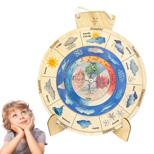 Xinhuju Puzzle zum Lernen des Wetters – Lernspielzeug aus Holz, Montesori-Puzzle für das Vorschulalter | Fördert die Feinmotorik und die sensorische Entwicklung, beteiligt die Puzz Xinhuju Puzzle zum Lernen des Wetters – Lernspielzeug aus Holz, Montesori-Puzzle für das Vorschulalter | Fördert die Feinmotorik und die sensorische Entwicklung, beteiligt die Puzz von Xinhuju