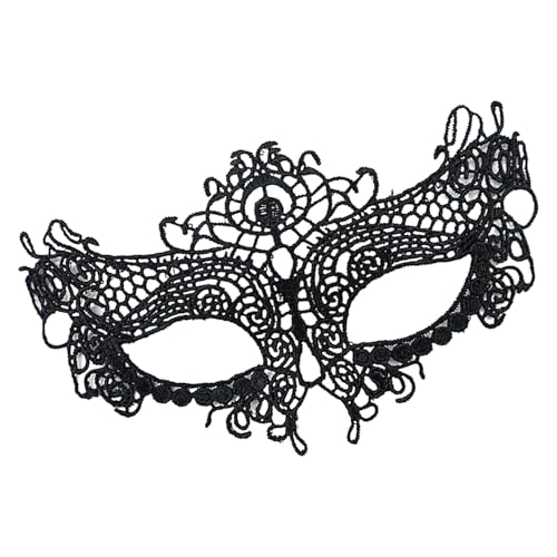 Xinhuju Schwarze Spitze Augenmaske - Damen Performance Schlafmaske | Augenmaske für Party Cosplay Bühnenauftritte Halloween Weihnachten Xinhuju Schwarze Spitze Augenmaske - Damen Performance Schlafmaske | Augenmaske für Party Cosplay Bühnenauftritte Halloween Weihnachten von Xinhuju