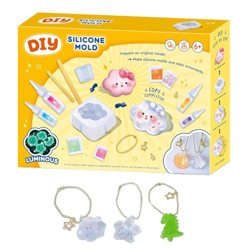 Xinhuju Silikonform basteln, kleine Wolken Schimmel Machen Spielzeug, Bastelkits & versorgt Silikonformkind, kreativer Spaß, Dicker, glänzender Pailletten für Mädchen & von Xinhuju