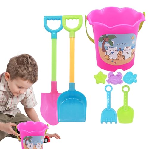 Xinhuju Strandspielzeug-Set für den , 8-teilig, umweltfreundliches Strandspielzeug, Sommerspiele, Sandform in Tierform, Eimer, Set Xinhuju Strandspielzeug-Set für den , 8-teilig, umweltfreundliches Strandspielzeug, Sommerspiele, Sandform in Tierform, Eimer, Set von Xinhuju