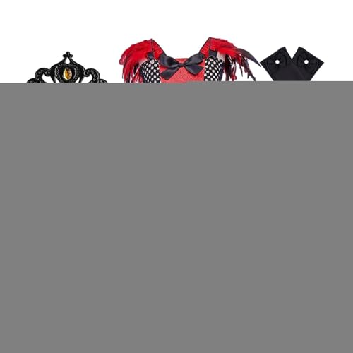 Xinhuju Vampir für Mädchen, Vampir Kostüm für Mädchen | Gothic Tüllkleid für Jugendliche - Gothic Tüll Halloween 2-12 Jahre mit Krone, Handschuhen, Schlüsselbeinkette Xinhuju Vampir für Mädchen, Vampir Kostüm für Mädchen | Gothic Tüllkleid für Jugendliche - Gothic Tüll Halloween 2-12 Jahre mit Krone, Handschuhen, Schlüsselbeinkette von Xinhuju