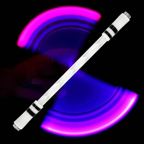 Zappelstifte für Teenager - LED Light Blinking Fidget Pen | Acryl-Rolling Creative Stift mit Spinnertipp, bruchresistentes Design für Kinder, Mädchen, Erwachsene, Stressabbaustift für Schule u von Xinhuju