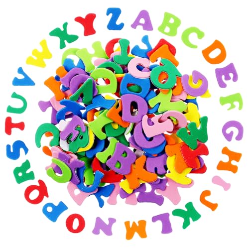260 Stück Moosgummi Selbstklebend Buchstaben Aufkleber Selbstklebende A-Z Klebebuchstaben Groß Bunt Schaumstoff Buchstaben Sticker Bastel Zubehör für DIY Handwerk Scrapbooking von Xinjoduz
