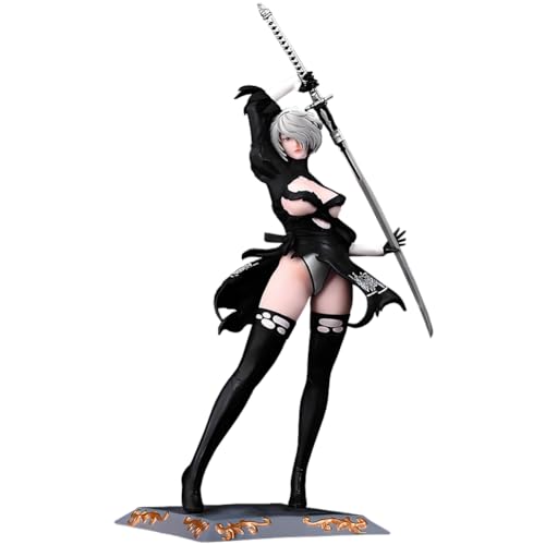 Xinnice 2B Figure Anime Yorha 2B Figur Statue 2b Action Figure Modell PVC 33cm Interchangeable Heads Desktop Dekoration Geschenk Xinnice 2B Figure Anime Yorha 2B Figur Statue 2b Action Figure Modell PVC 33cm Interchangeable Heads Desktop Dekoration Geschenk von Xinnice